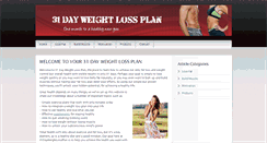 Desktop Screenshot of 31dayweightlossplan.com